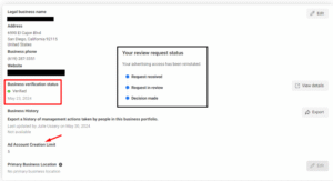 BM5 250$ Verified + Reinstated Business Manager