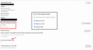 BM5 Nolimit Verified + Reinstated Business Manager